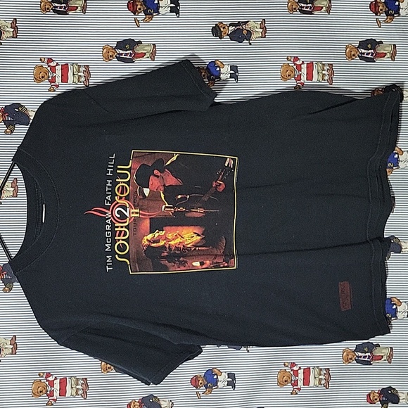 Anvil Tops - Vintage Y2K TIM MCGRAW FAITH HILL SOUL 2 SOUL TOUR 2006 CONCERT SHIRT LARGE